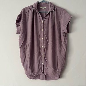 Madewell Central Drapey Shirt Lavender Button Down XS